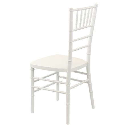 Atlas Commercial Products Resin Chiavari Chair with Premium Steel Frame, White RCC3WH